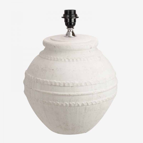 CANDEEIRO BOLA CERÂMICA BRANCO G