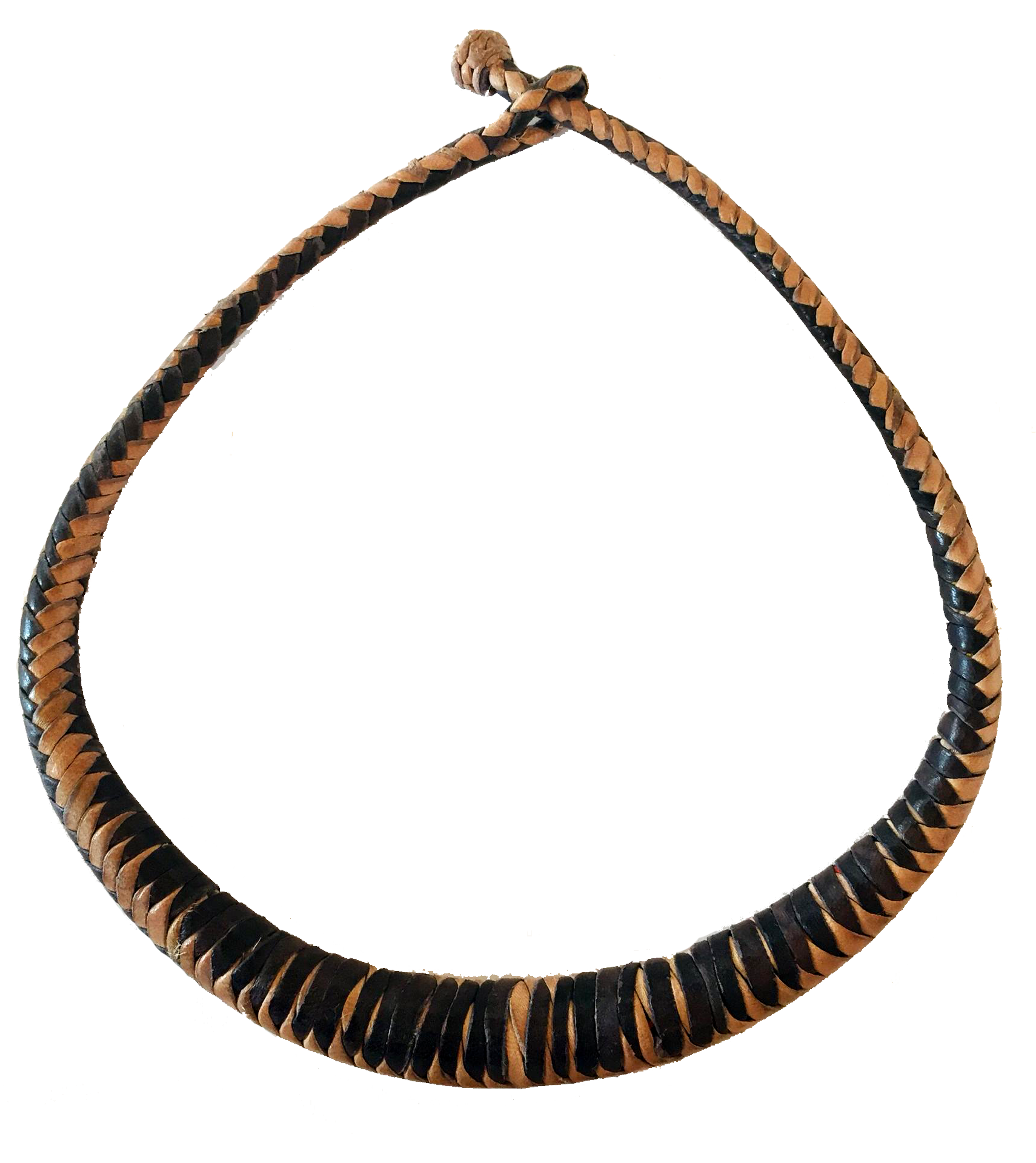 Colar em Pele Natural/ Preto