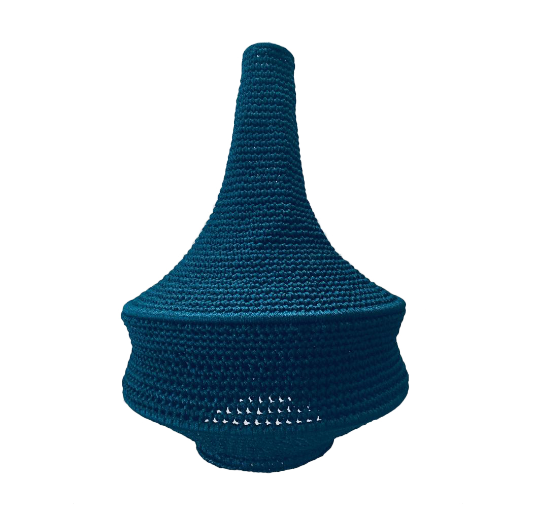 Candeeiro Joosh Crochet Azul Petróleo (pequeno)