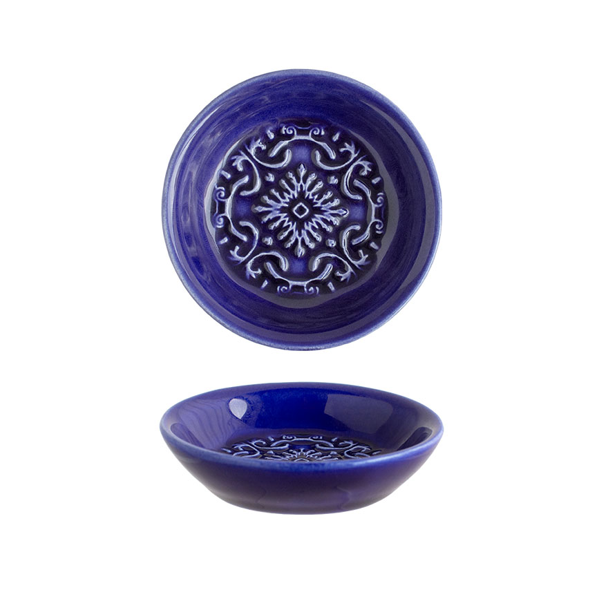 Prato de azeite azul | Conjunto de 2