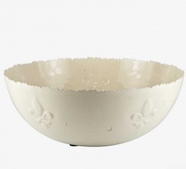 TAÇA EM METAL BRANCO