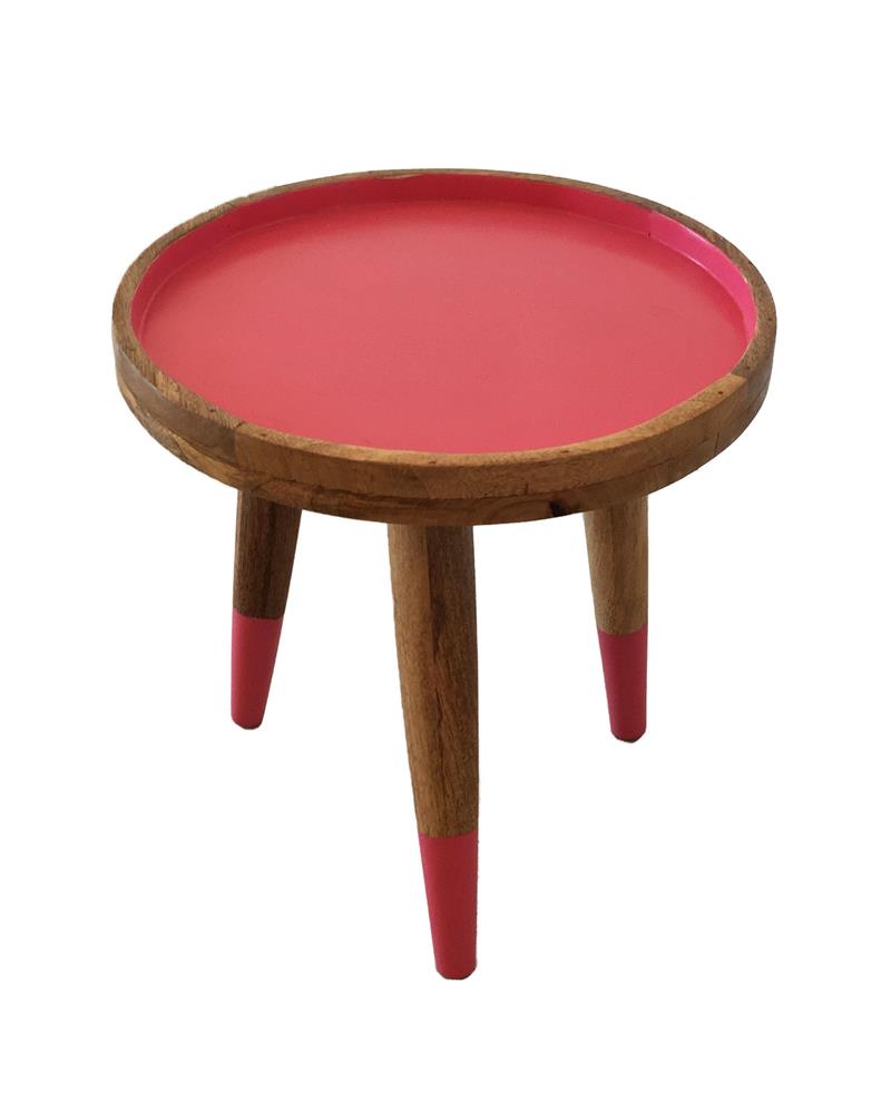 Mesa de Apoio - Madeira e Rosa