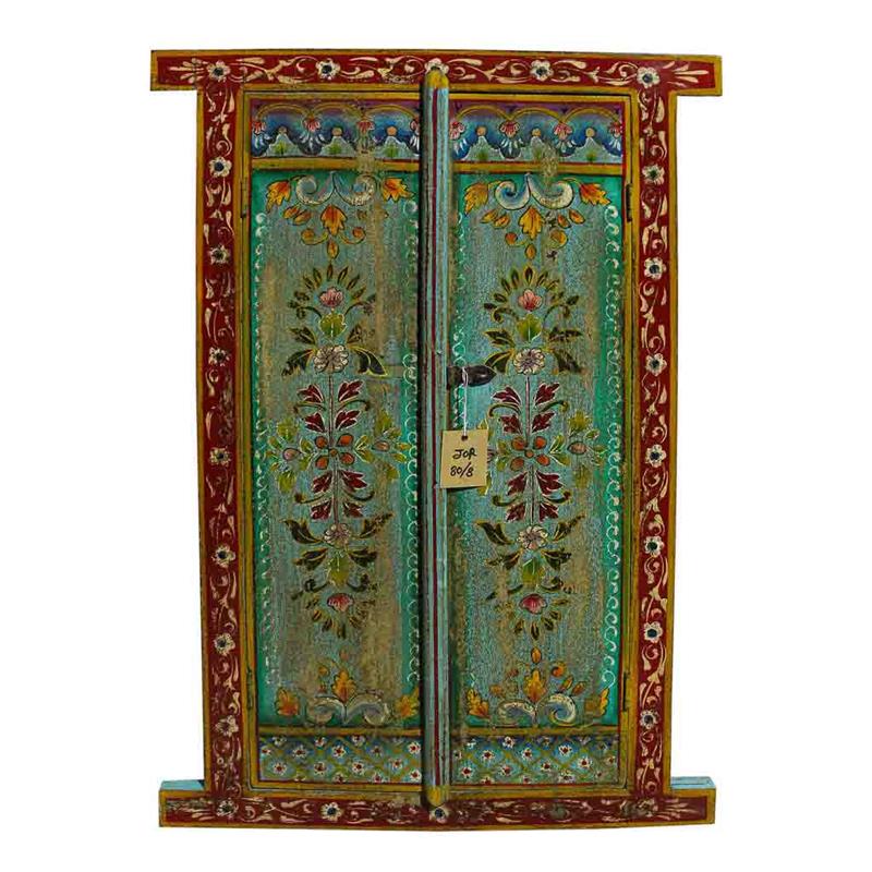 JANELA DECO DE MADEIRA PINTADO ARTESANAL