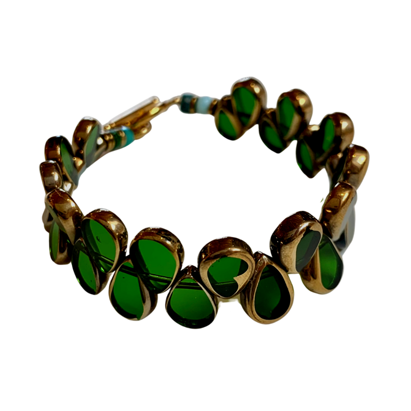 pulseira cristal - verde